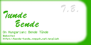 tunde bende business card