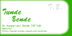 tunde bende business card